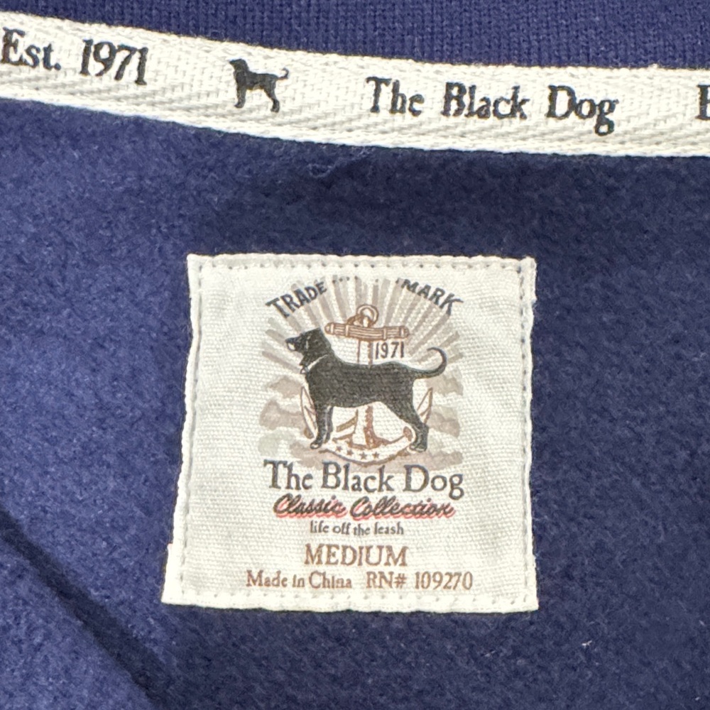 The Black Dog Dark Blue 1/2 Zip Sweatshirt - Picture 3 of 3